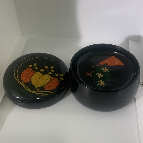 Vintage Japanese inspired coaster set in container - Picture 3 of 9